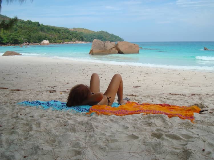 Anse Volbert Beach in Seychelles