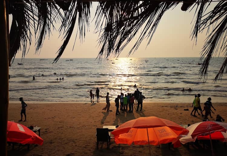 Anjuna Beach a best beach in North Goa