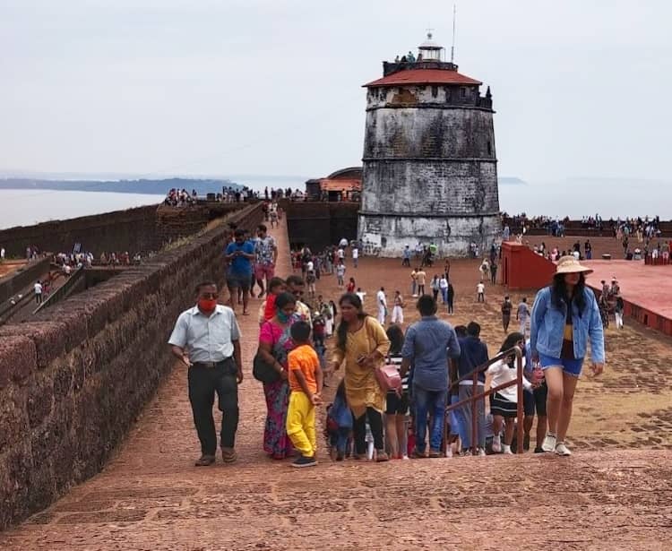 Aguada Fort a best place to visit in November in Goa