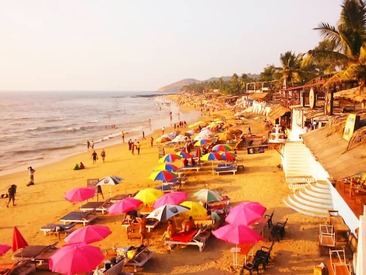 Anjuna Beach best place to visit in November in Goa