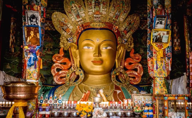 Thiksey Monastery a buddhist tourist attraction in Leh Ladakh