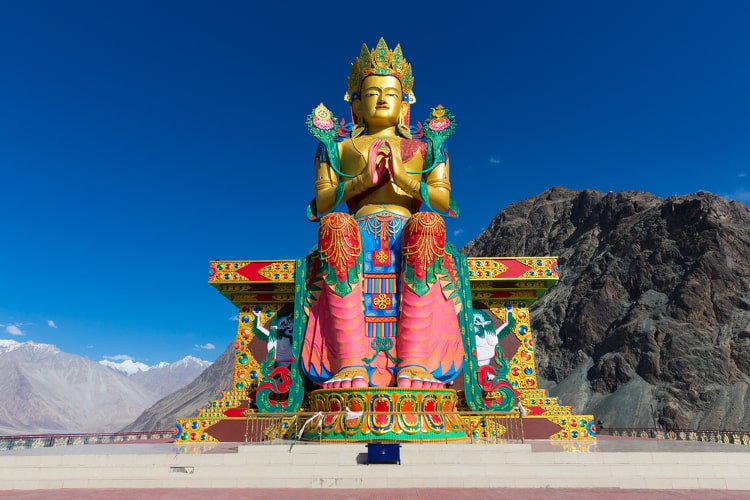 Maitreya Buddha a best tourist place in Nubra Valley
