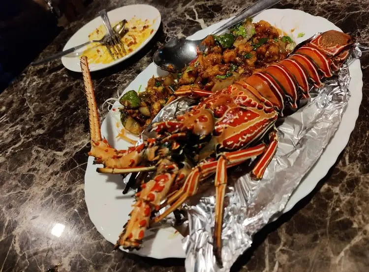 Lobster Barbeque a best food of andaman