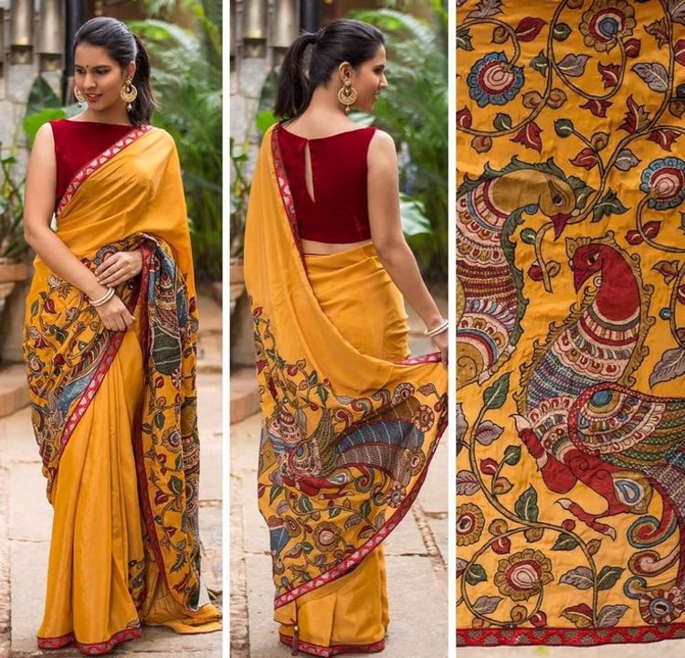 Kalamkari Saree a best traditional dress of Andhra Pradesh