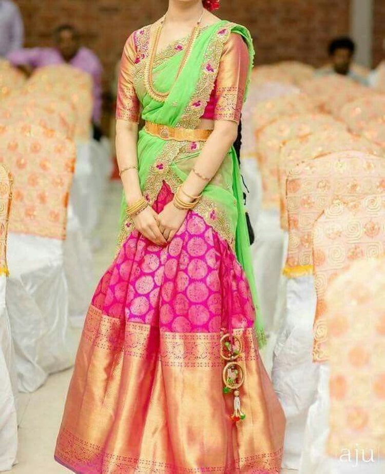Langa Voni a best traditional dress of Andhra Pradesh