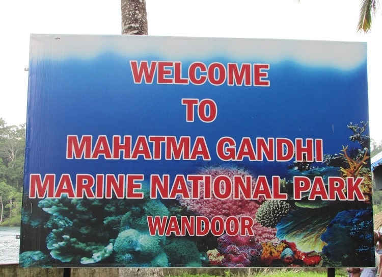 Mahatma Gandhi Marine National Park a best place to visit in Andaman